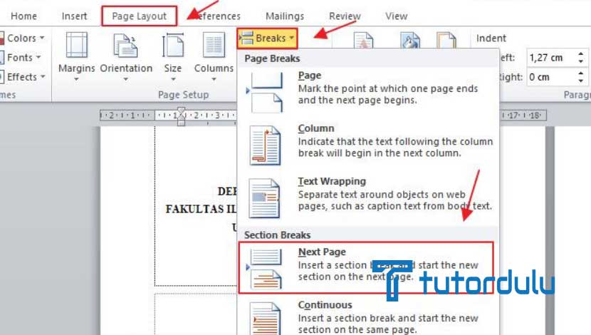 Cara Meletakkan Teks Tengah Secara Vertikal Halaman Microsoft Word