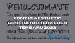 Font IG Aesthetic Generator Terkeren Terbaru 2022